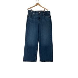 Torrid size 16S bombshell wide leg comfort fit jeans blue high-rise buttery soft